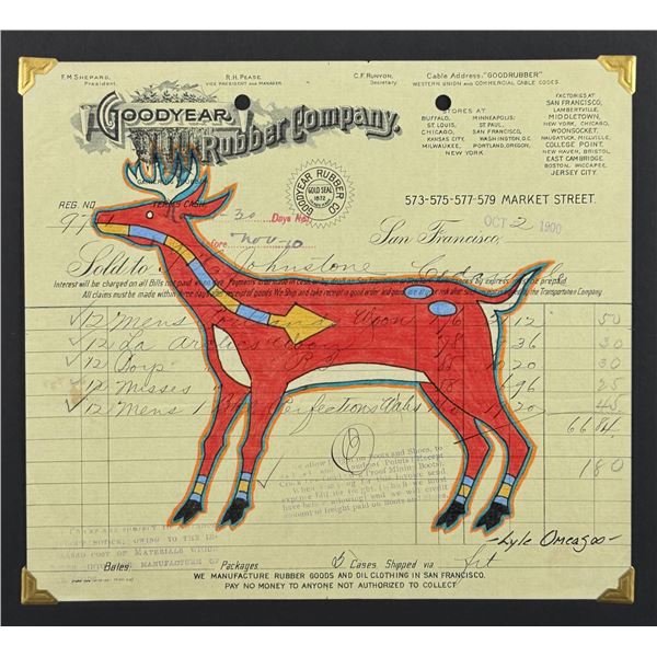 Lyle Omeasoo Blackfeet Montana Ledger Painting