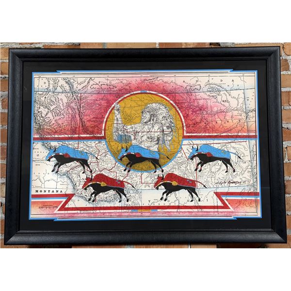 Lyle Omeasoo Blackfeet Montana Ledger Painting