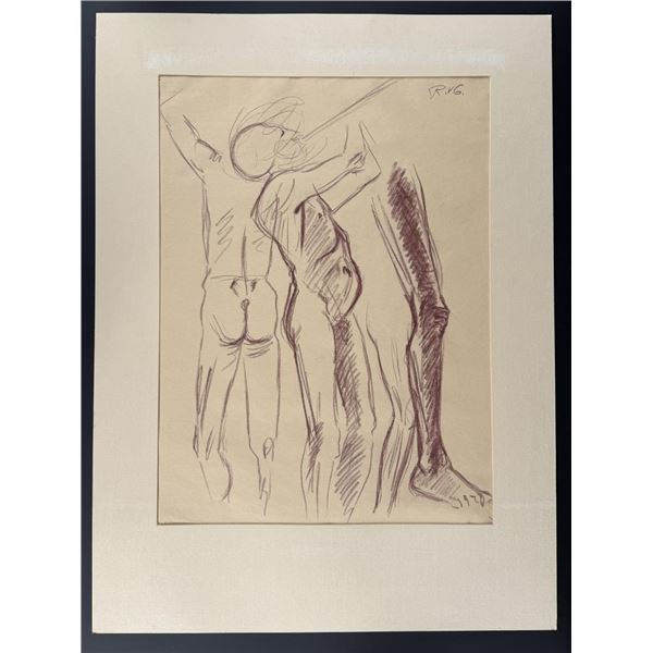 Richard Greeves Conte Crayon Drawing