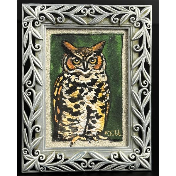 Kendahl Jan Jubb Montana Owl Watercolor Painting