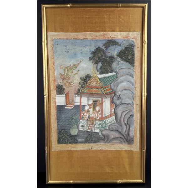 18th Century Thai Jataka Thangka Painting