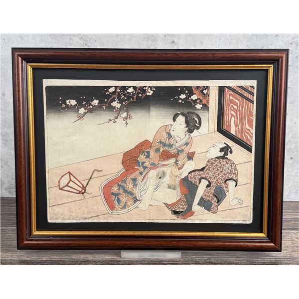 Utagawa Kunisada Seasons Shunga Woodblock Print