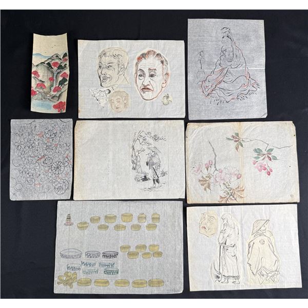 Collection of Antique Japanese Paintings