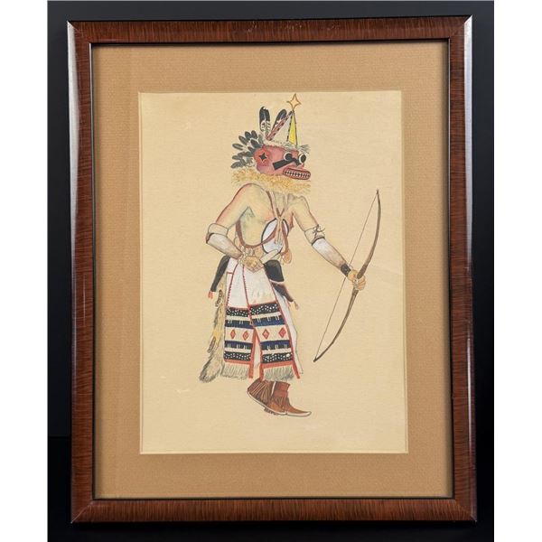Raymond Poseyesva Hopi Indian Kachina Painting