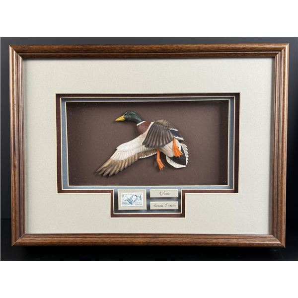 Theodore J. Smith Duck Stamp and Carved Duck