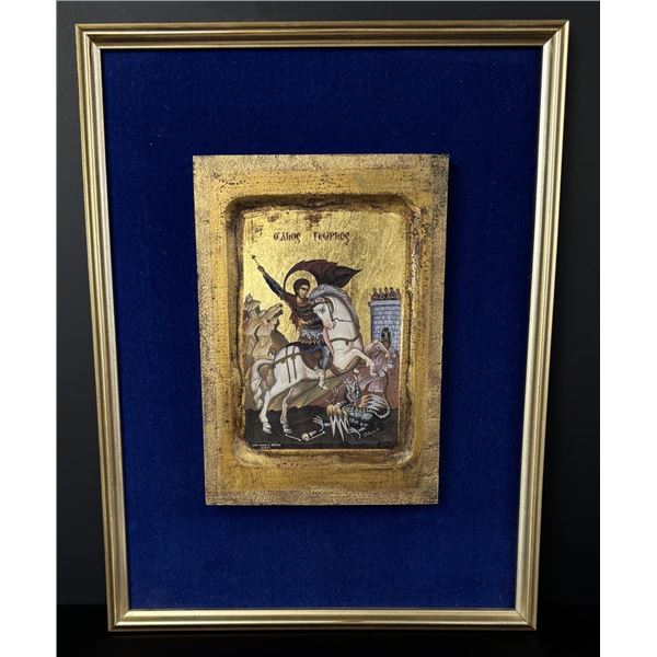 Orthodox Icon of Saint George Slaying the Dragon