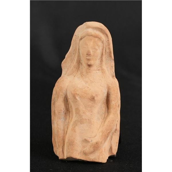 Ancient Greek Terracotta Woman of Rhodes Statue