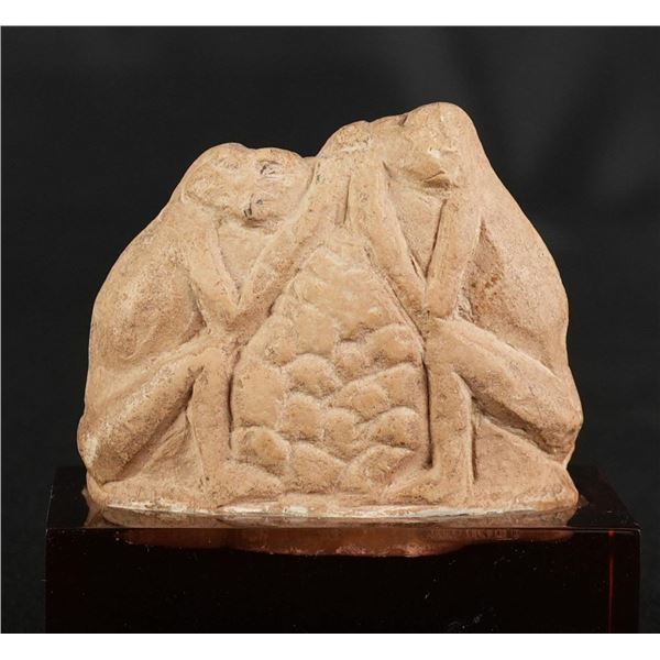 Ancient Egyptian Limestone Baboon Fertility Statue