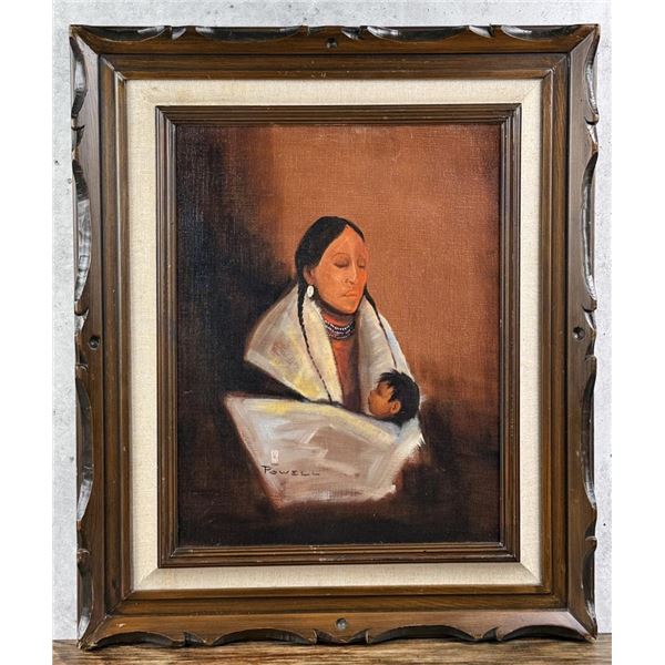 Ace Powell Indian Madonna Oil Painting