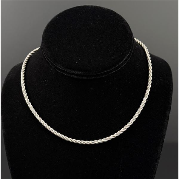 14K White Gold Cable Necklace