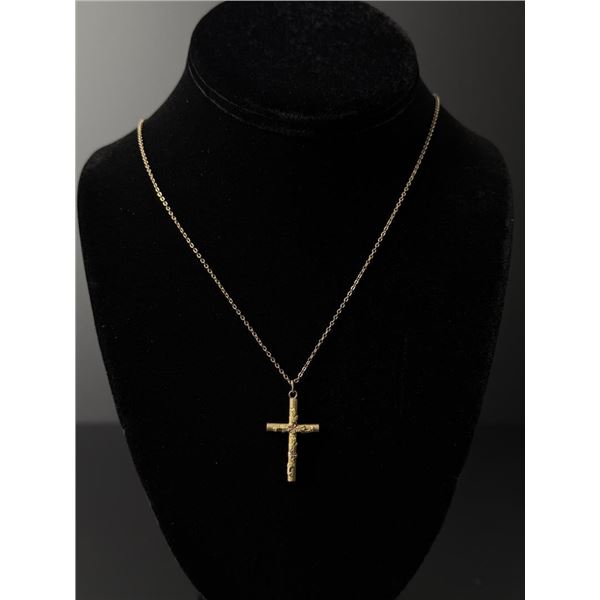 Black Hills Gold Filled Rose Cross Necklace
