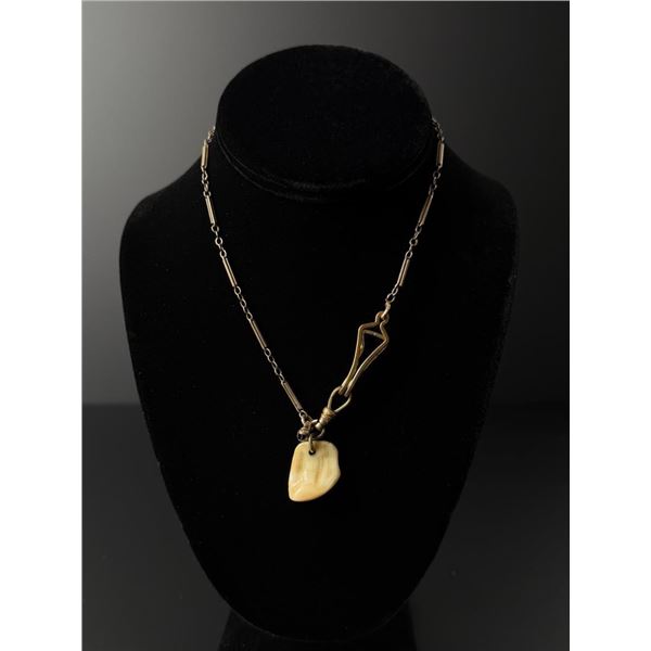 Gold Filled Elk Tooth Pocket Watch Fob Chain