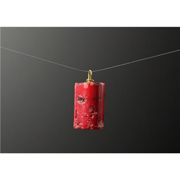 Chinese Red Branch Coral Pendant