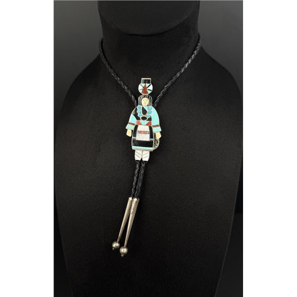 Madeline Beyuka Zuni Olla Maiden Bolo Tie