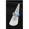 Image 1 : Charles Loloma Sterling Cobblestone Inlay Ring