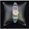 Image 1 : Charles Loloma Sterling Cobblestone Inlay Watch
