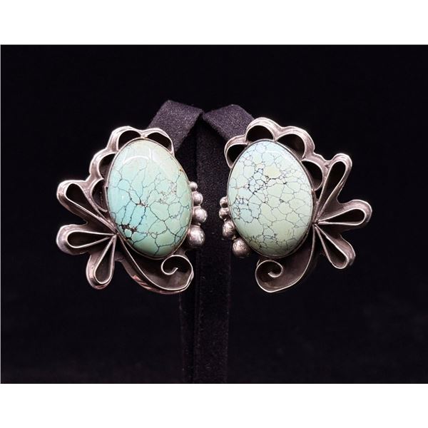 Paula Kitchen Sterling Silver Turquoise Earrings