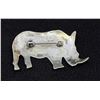 Image 2 : Sterling Silver Rhino Rhinoceros Brooch