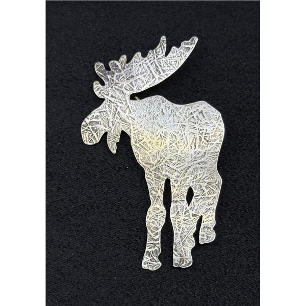 Sterling Silver Moose Brooch