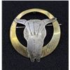 Image 1 : Ben F Chavez Navajo Sterling Steer Skull Brooch