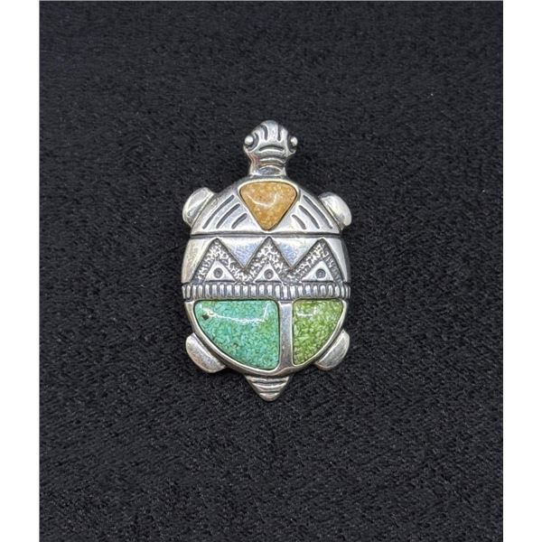Carolyn Pollack Relios Sterling Turtle Brooch