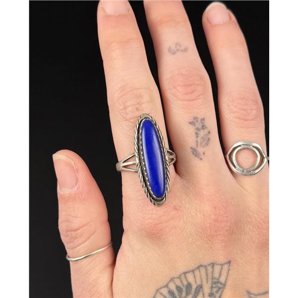 Navajo Sterling Silver Lapis Lazuli Ring