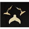 Image 1 : Alaskan Inuit Eskimo Ivory Whale Tale Earrings