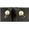 Image 1 : 10K Gold Pearl Screw Back Earrings