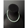 Image 1 : Chinese 14k Gold Green Jade Jadeite Ball Necklace