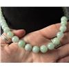 Image 4 : Chinese 14k Gold Green Jade Jadeite Ball Necklace