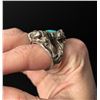 Image 4 : Navajo Sterling Turquoise Indian Chasing Deer Ring