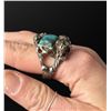 Image 6 : Navajo Sterling Turquoise Indian Chasing Deer Ring