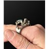 Image 7 : Navajo Sterling Turquoise Indian Chasing Deer Ring