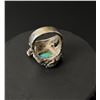 Image 8 : Navajo Sterling Turquoise Indian Chasing Deer Ring