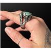 Image 4 : Navajo Sterling Turquoise Indian Chasing Deer Ring