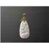Image 1 : 14K Gold Chinese Lavender Jade Jadeite Pendant