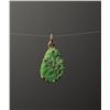 Image 1 : 14K Gold Chinese Jade Jadeite Pendant