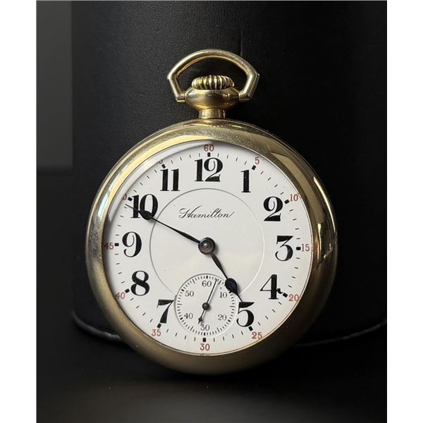 Hamilton Model 946 Motor Barrel Pocket Watch