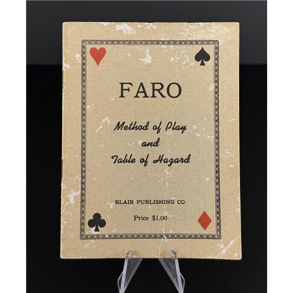 Faro Method of Play and Table of Hazard
