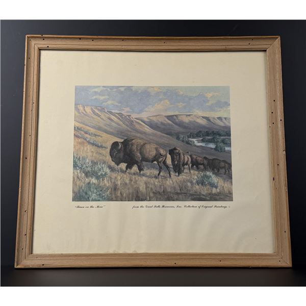 Montana Great Falls Brewery Buffalo Print