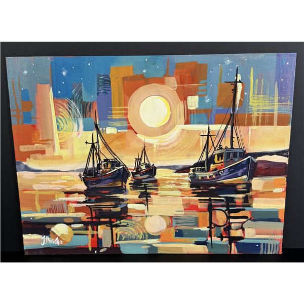 Jeshua de Los Angeles Murillo Harbor Oil Painting