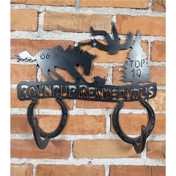 Roundup Rendezvous Cowboy Horseshoe Coat Rack