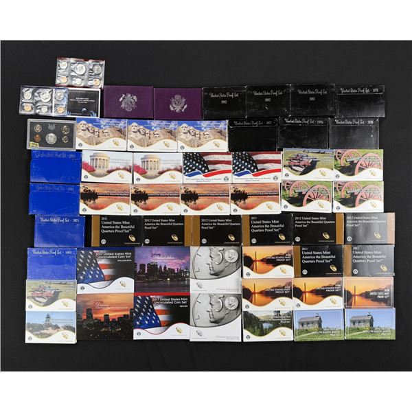 Large group of United States Mint Proof Sets
