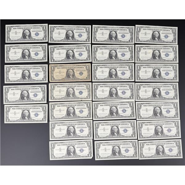 Collection of 26 $1 Silver Certificates