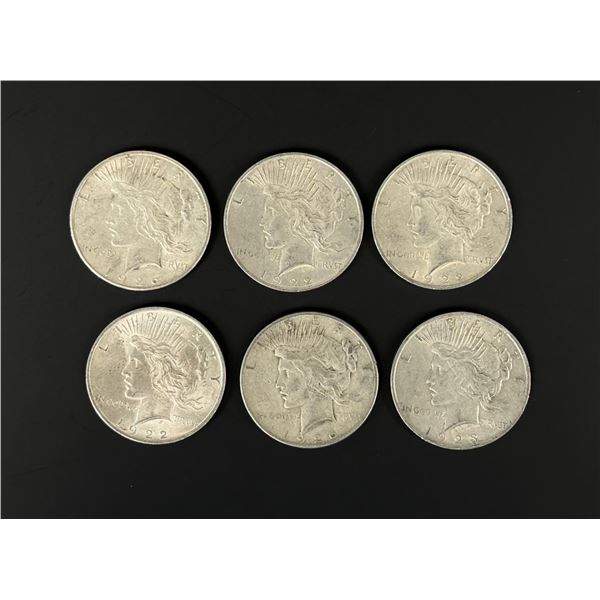 Group of Silver Peace Dollars