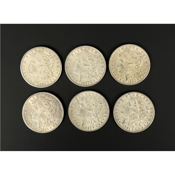 Group of 6 Morgan Silver Dollars