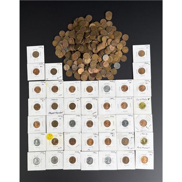 $6.30 Face Value Wheat and Steel Pennies