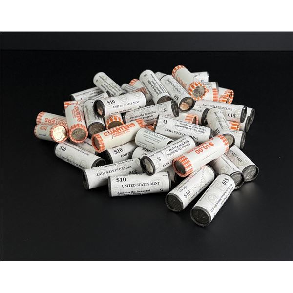 $590 Face Value Rolled Quarters