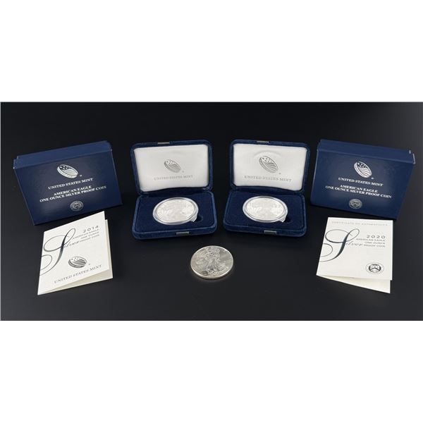 US Mint American Silver Eagle Proof Coins