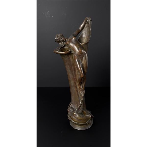 Art Nouveau Nude Woman Bronze